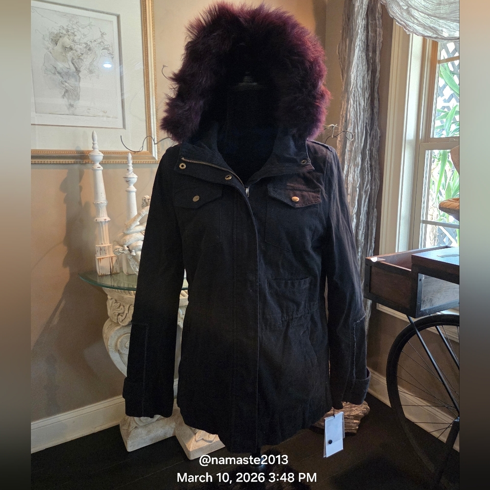 Ugg Convertible Field Parka SN 1018752 Fur Trim Faux Fur Lining Designer #112